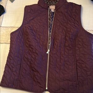 Chico's Purple Quilted Vest with High Collar